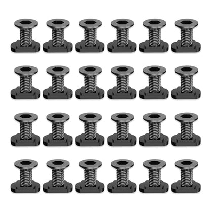 24 PCS Mlok Screws and Nuts Replacement Sets, M-Lok Rail Mount Screws & T-Nuts Accessories with Allen Wrench