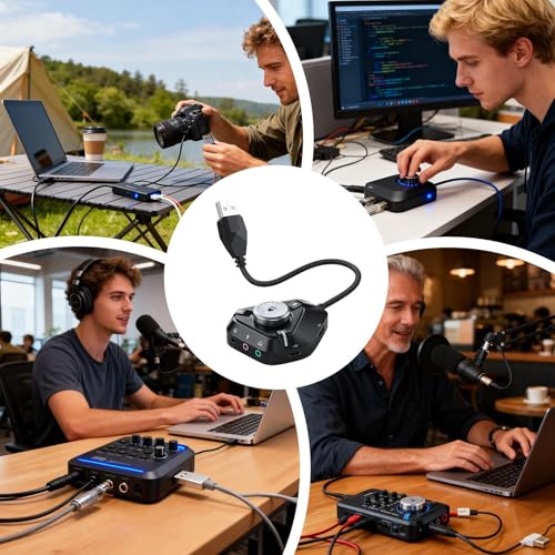 USB Sound Card for Pc Type-C External Amplifier