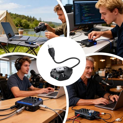 USB Sound Card for Pc Type-C External Amplifier