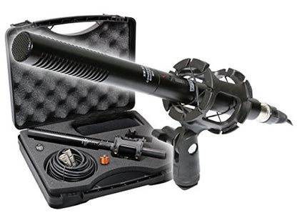 VidPro XM-55 13-Piece Professional Video & Broadcast Unidirectional Condenser Shotgun Microphone Kit - Complete Set Includes 2 Mounts Adapters Cables and More Perfect for Indoor and Outdoor Recording - style: XM-55