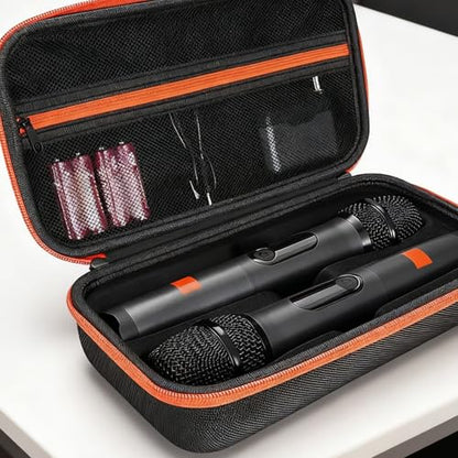 Portable Carrying Case with Padded for 2 Microphones & Outdoor Gear Minimalist Mics Storage for Musicians