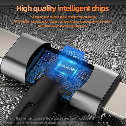 Lightning USB C to 3.5mm Headphone Jack Adapter(2in1) AUX Audio Cable Connector for iPhone16 15 14 Earphone Microphone Splitter for iPad Compatible for Samsung Android Car Auxiliary Converter