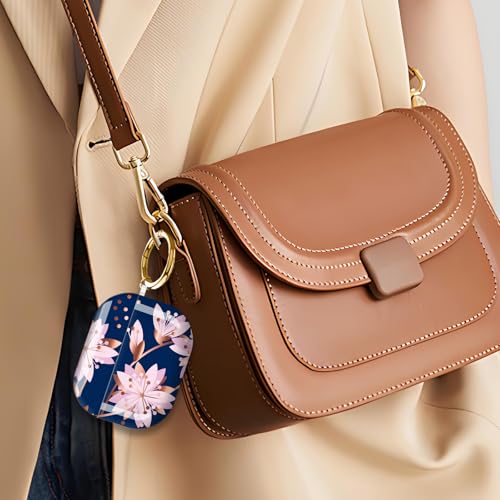 for AirPods Pro 3 Case (2025), Cute Cover Compatible with AirPod Pro 3rd Generation Shell with Rose Gold Keychain Earbuds Case for Women（Pink Flowers） - color: pink flowers