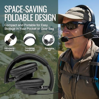 CP200 CP200D Noise Cancelling Radio Overhead Headset with Boom Mic Walkie Talkie Headphone VOX PTT Earpiece for CP100D CP185 CLS1110 CLS1410 RDM2070D RMM2050 RDV5100 RDU4160D BPR40