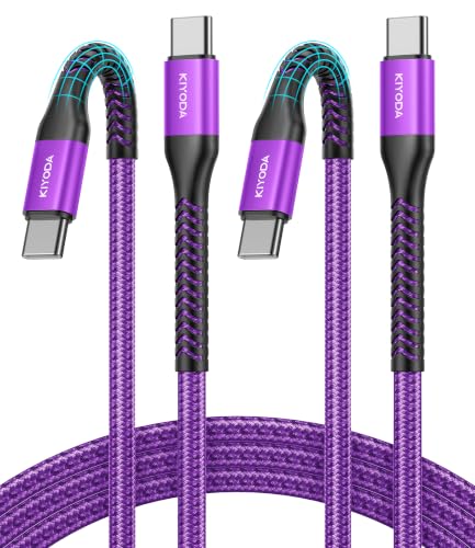 USB to USB C Cable 3A Fast Charging 3FT USB A to USB C Cable for CarPlay | 2Pack Super Durable USB Type C iPhone Charger USBC Cord for iPhone 17/16/15/Pro Max, Samsung Galaxy S26 and More-Grey - color: Purple, size: 3FT, style: USB C to USB C