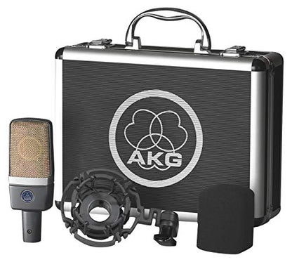 AKG C214 Professional Large-Diaphragm Studio Condenser Mic Recording Mic Bundle with Audio Technica ATH-M30X Monitor Headphones and Rockville RockShield 1 Mic Isolation Shield