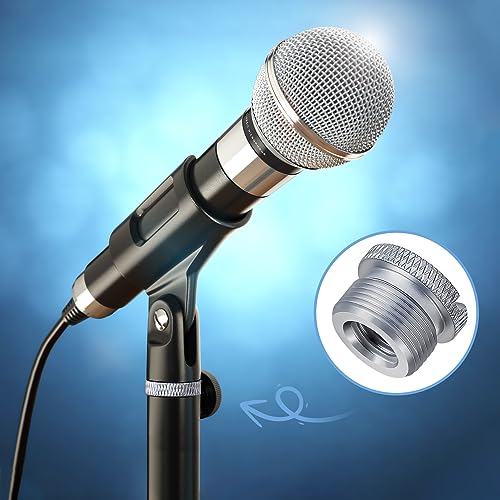 Fansjoy 8 Pack Mic Stand Adapter, Microphone Stand Thread Adapter, 5/8 Female to 3/8 Male, 3/8 Female to 5/8 Male, 5/8 Female to 1/4 Male, 1/4 Female to 5/8 Male for Microphone Boom Arm Camera Tripod