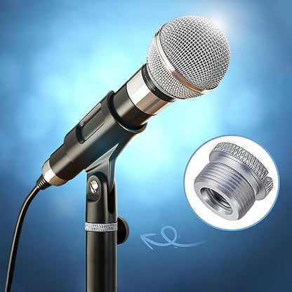 Fansjoy 8 Pack Mic Stand Adapter, Microphone Stand Thread Adapter, 5/8 Female to 3/8 Male, 3/8 Female to 5/8 Male, 5/8 Female to 1/4 Male, 1/4 Female to 5/8 Male for Microphone Boom Arm Camera Tripod
