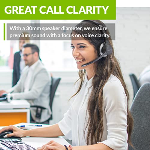 Avantree Dulcet Pro - Wired Headset with ENC Noise Cancelling Microphone, USB-A Connectivity, in-line Controls for Volume & Mic Mute, Adjustable Boom Mic for PC Computer Laptop