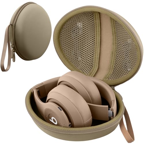 for Beats Studio Pro/Studio3/Solo4/Solo3 Headphones Hard Case, Brown - color: Light Brown Case