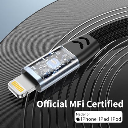 Magnetic Lightning to 3.5mm Headphone Jack Adapter,[Apple MFi Certified] 2 in 1 iPhone Headphone Adapter Aux Audio and Charger Adapter,iPad Headphone Adapter Charging Cable Splitter for iPhone 14 13 - color: Blue