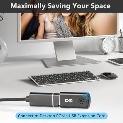 Mini USB Microphone for Laptop & Desktop, Plug-and-Play | High-Sensitivity USB Mic for Clear Voice Pickup, Compact and Portable, Ideal for Work and Study