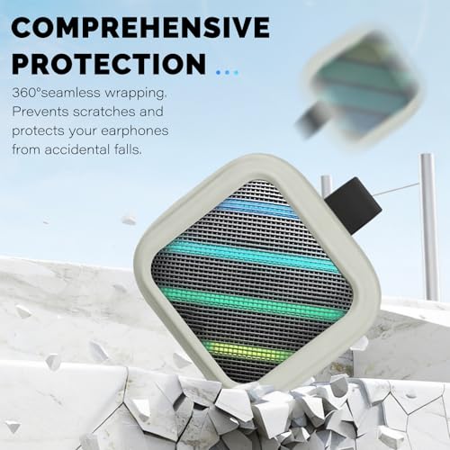 Case for Soundcore Boom Go 3i,NOUKAJU Silicone Protective Case,Drop-Proof,Scratch-Proof,Shock-Proof,Dust-Proof,Protective Cover for Anker Soundcore Boom Go 3i Bluetooth Speaker(Gray)