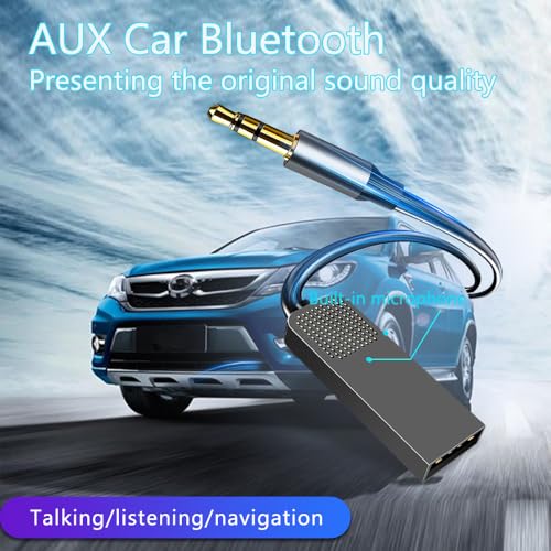 Aux Bluetooth Adapter 5.3 with Built-in Microphone Receiver ﻿ - size: T07
