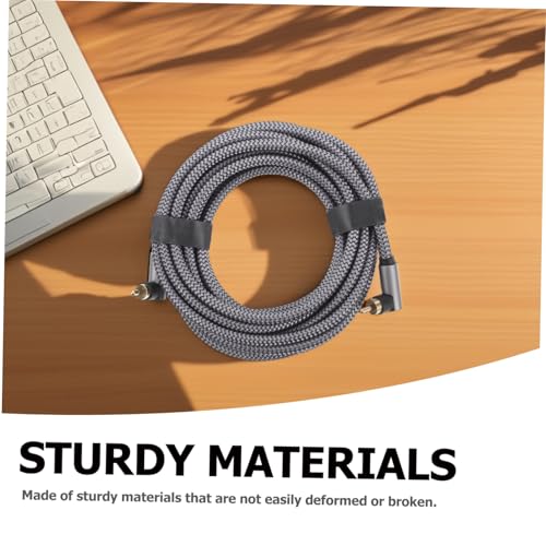 Operitacx 5m Digital Audio Cable HiFi Cable with Dual Right Angle Connectors for Subwoofers and Tv Accessories Durable and Easy to Use for Optimal Audio Setup
