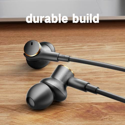 Wired Headphones Balance Powerful Bass & HD Call Noise-cancelling Earbuds | Immersive Bass,(Four drive)Bass Boost In ear Wired Earphones Universal 3.5mm & USB C Plug with Mic ENC Noise reduction calls