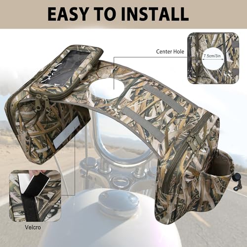 MYDAYS ATV Saddle Bag,Cargo Tank Storage Luggage for ATV UTV Snowmobile Motorcycle (Camo2) - color: Camo2