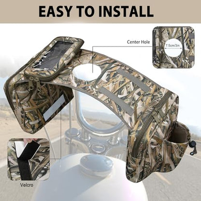 MYDAYS ATV Saddle Bag,Cargo Tank Storage Luggage for ATV UTV Snowmobile Motorcycle (Camo2) - color: Camo2