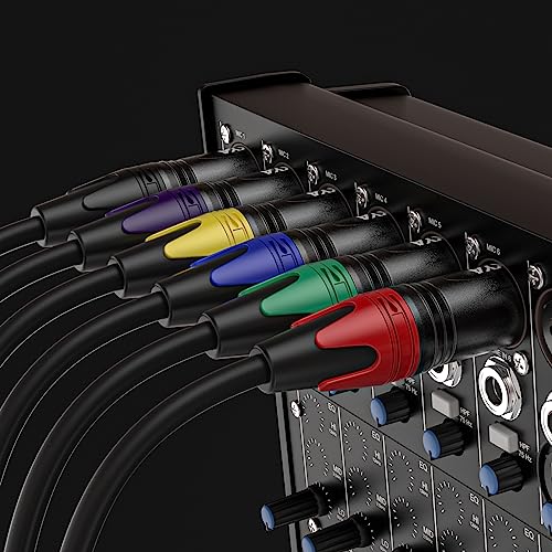 EBXYA XLR Cables, 1.5 Feet 6-Pack XLR Male to Female 3-Pin Microphone Cable - size: 1.5 Feet