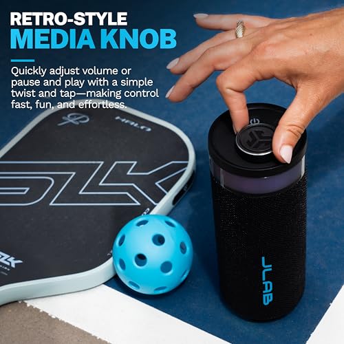 JLab, Go Party, Portable Bluetooth Speaker, Waterproof RGB LED, Midnight Black - color: Midnight Black