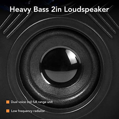 Wired Desktop Speaker, USB Powered 3.5mm Aux Multimedia Speakers, Low Distortion Knob to Adjust The Volume, Mini Sound Bar Speaker for PC Tablets Desktop Laptop, Wood Like Color