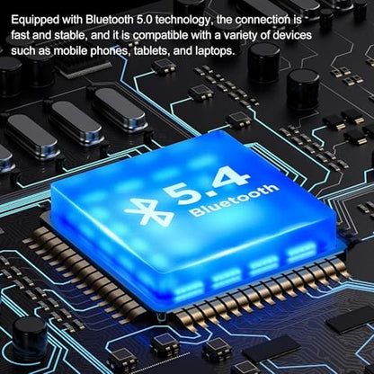 Portable Bluetooth Speaker, Bluetooth Speaker 5.4, Stocking Stuffers, Powerful Crystal Clear Sound, IPX7 Waterproof, 8 Lighting Effects, TWS Paring, Small Wireless Speaker for Outdoor - color: red