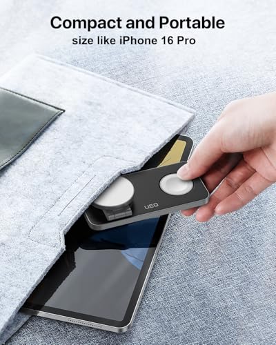 UEQ Foldable 3 in 1 Wireless Charging Station for Apple Compatible with Magsafe Charger Stand,Magnetic Wireless Charger Station for iPhone 17 Air16 15 14 13 12 Series,Airpods Pro,Apple Watch(Black) - color: Black