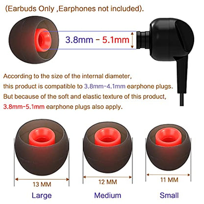Silicone Earbud Tips Replacement Earbuds Cap Eartips Tips Eargels 9 Pairs SML