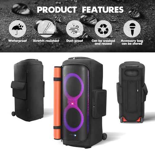 Protective Cover Case Compatible with JBL PartyBox 710 | Scratch-Resistant Carrying Case with Storage Pocket, Water-Resistant Portable Travel Bag for Party Box 710 Speaker - size: For JBL partybox 710