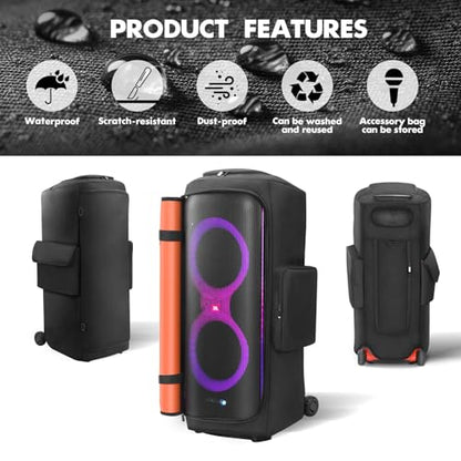 Protective Cover Case Compatible with JBL PartyBox 710 | Scratch-Resistant Carrying Case with Storage Pocket, Water-Resistant Portable Travel Bag for Party Box 710 Speaker - size: For JBL partybox 710