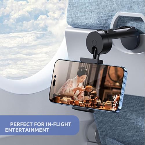 3 PACK Airplane Phone Holder Travel Essentials Accessories – Universal Hands Free Cell Phone Stand Mount for Air Plane Table Seat Desk, Cruise, Car & Flight – Mini Size for Vacation, iPhone, Samsung - size: 3 Pack