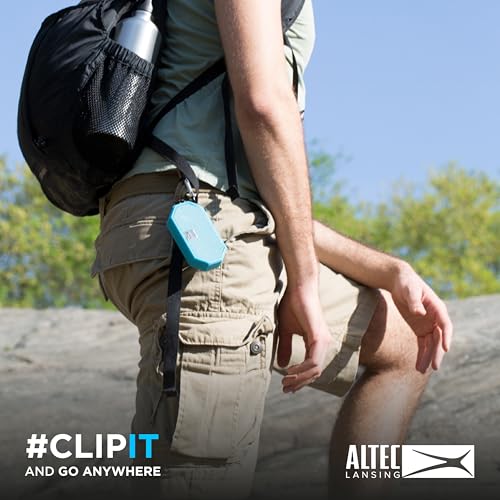 Altec Lansing Mini H2O - Waterproof Bluetooth Speaker, IP67 Certified & Floats in Water, Compact & Portable Speaker for Hiking, Camping, Pool, and Beach,Aqua - color: Aqua