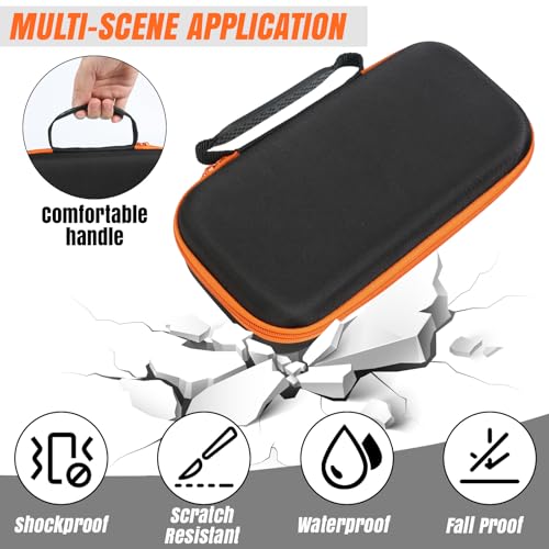 TPQKA Wireless Microphones Case for Karaoke Machine Microphone Wireless for JBL Mic Case Convenient Storage Two Microphone System, Receiver, Adapter, AA Batteries (Only Black Box)