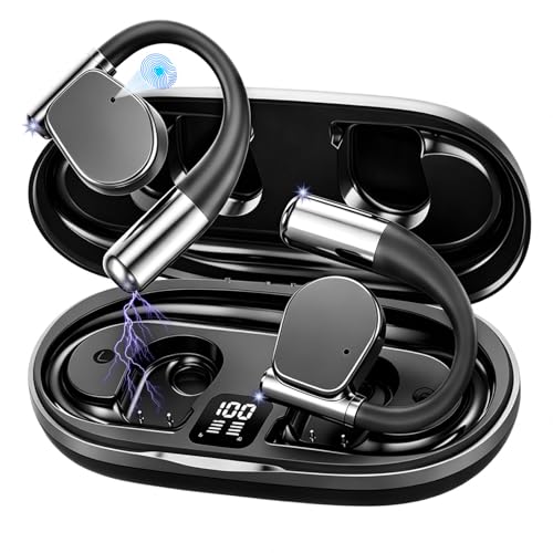 Open-Ear Bluetooth 5.3 Wireless Earbuds Hi-Fi Stereo 75-Hour Battery Life | Features high-resolution (Hi-Res) sound quality and clear call functionality, making it ideal for running and taking calls.