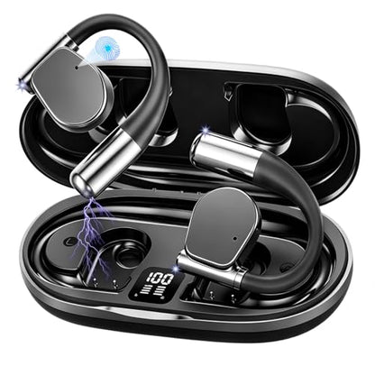 Open-Ear Bluetooth 5.3 Wireless Earbuds Hi-Fi Stereo 75-Hour Battery Life | Features high-resolution (Hi-Res) sound quality and clear call functionality, making it ideal for running and taking calls.