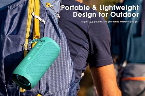 EDUPLINK Bluetooth Speaker IPX7 Waterproof Wireless,Teal - color: Teal Dark Waterproof Speaker