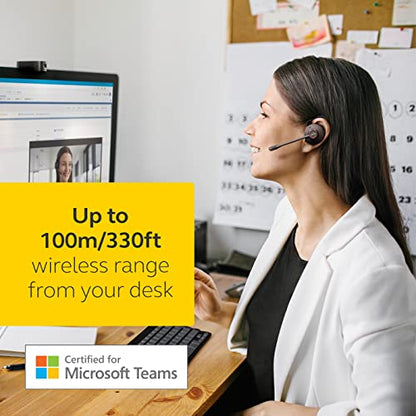 Jabra Engage 65 SE (Second Edition) Wireless Headset, Convertible – Telephone Headset with Industry-Leading Wireless Performance, Advanced Noise-Cancelling Microphone, All Day Battery Life - Black - style: Convertible