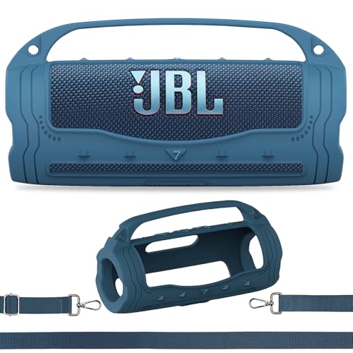 Silicone Cover Case for JBL Flip 7 Portable Bluetooth Speaker - color: Blue