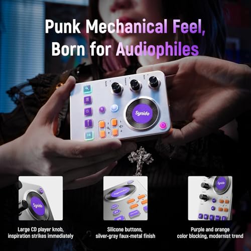 Wireless Guitar Sound Card, 24bit/96kHz Low Latency Audio Interface | Built-in rechargeable battery & lightweight portable design, perfect for recording, live streaming and DJ performance