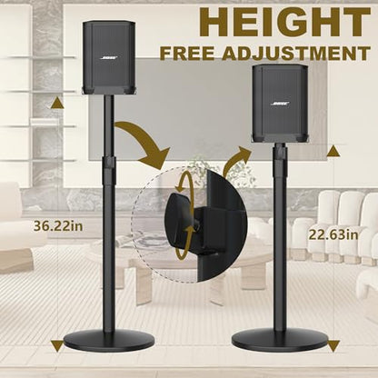 Speaker Stand for Bose S1 Pro/ S1 Pro+ Floor Stand, All Metal Heavy Duty Speakers Stands ，Height Adjustable Speaker Pole Stand（Holds 44lbs）
