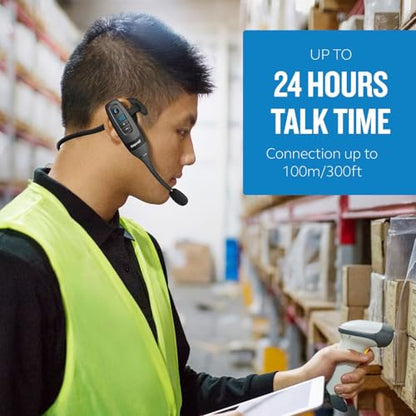BlueParrott C400-XT Convertible Bluetooth Headset | 96% noise canceling headset for truck drivers; convertible wear styles, 24 hr talk time