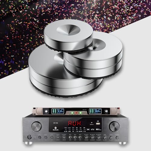 HiFi Speaker Stand Feet Pads, 40x10mm, Stainless Steel Speaker Isolation Feet for DVD/Amplifier/Turntables/Subwoofer - size: 40x10mm