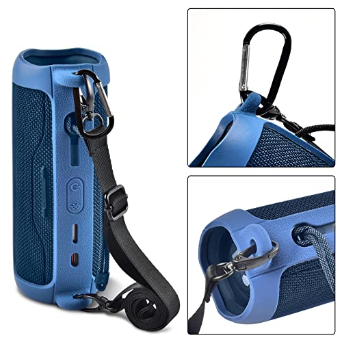 Comecase Silicone Case for JBL FLIP 6 Waterproof Portable Bluetooth Speaker - color: Blue