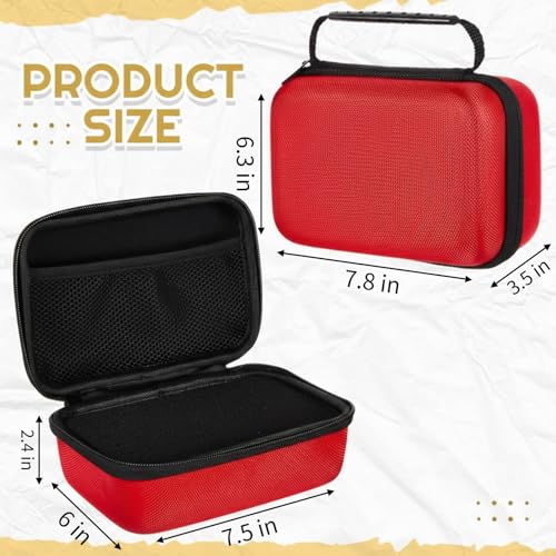 Relaxweex Hard Case with Foam, 7.8 X 6.3 X 3.5 Inch, Red | EVA Waterproof Shockproof Case, Customizable Foam for Camera Electronics Instruments, Digital Products, with Knife - color: Red, size: 7.8 x 6.3 x 3.5 inch