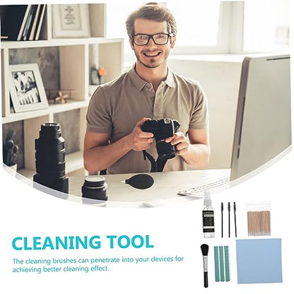 Angoily Headphone and Keyboard Cleaning Kit for Laptops and Phones Includes Headset Cleaning Brush and Microfiber Cloth for Electronics Maintenance