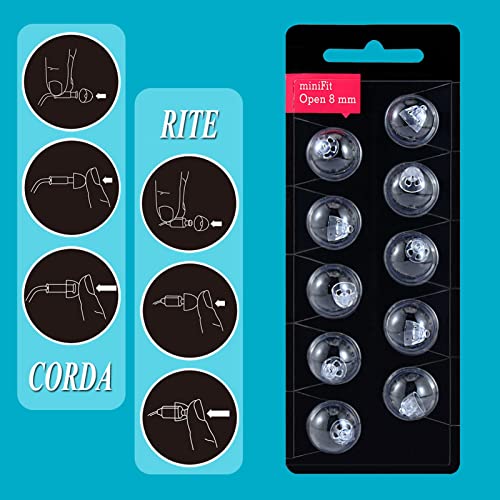 Hearing Aid Domes for Oticon MiniFit Open Vent Bass Domes: 3 Packs (8mm),Universal Domes for Oticon Hearing Aid Supplies - size: 3 PACKS
