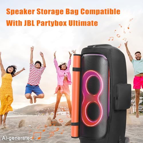 LEFOR·Z Speaker Case Compatible with JBL PartyBox Ultimate,Bottomless Cover | Portable Speaker Dust Cover Storage Bag Fits PartyBox Ultimate for Outdoor Travel,Cover Only(Without Pull Rod & Wheels) - size: Fits for JBL PartyBox Ultimate