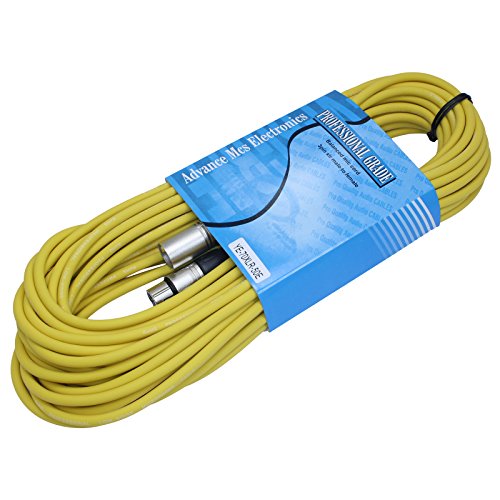 50 Foot Male to Female XLR Microphone Cable (Yellow) - color: Yellow
