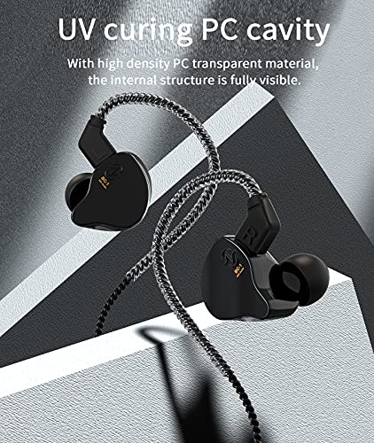 CCZ Melody in Ear Monitor, Dynamic Hybrid Dual Driver in Ear Earphones 1BA+1DD HiFi Wired Headphones Musicians IEM Upgrade Deep Bass Suitable for Bass Vocals Pop Folk ACG (No MIC, Transparent)… | 1BA+1DD HiFi Wired Headphones Musicians IEM Upgrade Deep Ba