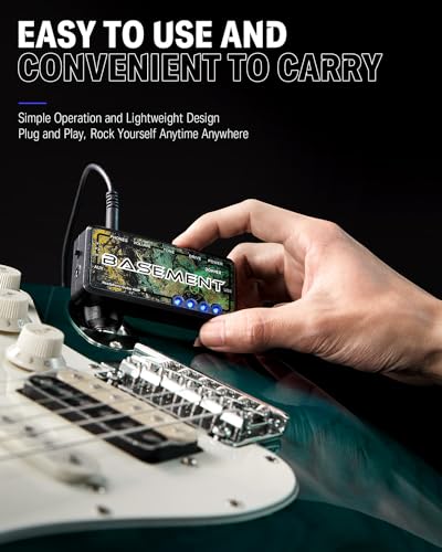 Donner Bass Guitar Headphone Amp Basement USB Rechargeable Mini Portable Bass Headphone Amplifier for Bass Guitar - color: Basement